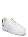 Polo Ralph Lauren Tumbled Leather Masters Crt Sk Ltl   White   44.5