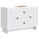  Serviesskap med skuff Hvit 89 x 34,5 x 60 cm Konstruert tre