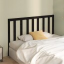 vidaXL Sengegavl svart 146x4x100 cm heltre furu