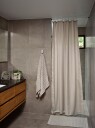 Zone Denmark Badeforhæng Lux 180X200 Soft Grey - Grey - 200X180X0.5CM x 200