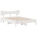  Sengeramme uten madrass hvit 120x190 cm heltre furu 8721158688613