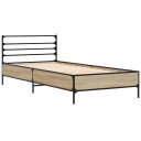  Sengeramme sonoma eik 90x190 cm konstruert tre og metall 8721102446061