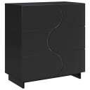 vidaXL Skjenk Svart 70 x 38 x 75 cm Konstruert tre