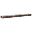 vidaXL Hevet Hagebed Svart 480 x 80 x 24 cm kaldvalset stål