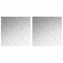  Sjekkplater 2 pcs sølv 50 x 50 cm Aluminium