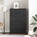 vidaXL Industriell oppbevaringskiste svart 75x40x115 cm metall