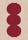 Crimson symmetrical Shapes Plakat Plakat / 100x150cm