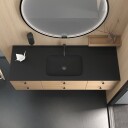Dansani Moon rammespeil, Ø90 cm, svart