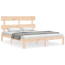 vidaXL Sengeramme med hodegavl 5FT King Size heltre 8720845987060