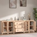 vidaXL Skjenk 230x35x80 cm heltre furu
