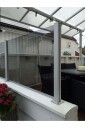 Vindfix balkongglass - 4mm herdet/polert sotet glass - 70x50cm