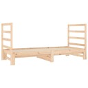 vidaXL Uttrekkbar dagseng 2x(90x190) cm heltre furu