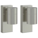  Utendørs Vegglamper 2 Pcs Sølv 6.5 X 10.5 16cm