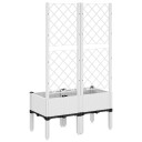 Plantekasse med espalier hvit 80x40x142 cm PP