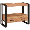  Servantskap til bad 71 x 33 x 58 cm Massiv Akasietre Jern