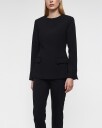 By Malina Bluse Athina Tailored Long Sleeve Blouse Svart