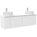 vidaXL Baderomsskapsett 3 stk. Hvit 49,5 x 44,5 x 65 cm Konstruert tre