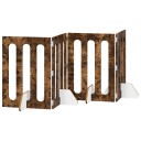 Vidaxl Folding Pet Fence 4 Stk. Røkt Eik 201 X 38 X 70 cm