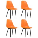 vidaXL Spisestoler 4 stk oransje PP