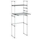  Hylle til vaskemaskin 77x52x192 cm aluminium 154608