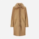 Utzon Carrie Shearling Coat Iced Coffe Brun 38