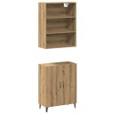  Skjenk med veggskap artisan eik konstruert tre 8721158761187