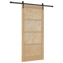vidaXL Skyvedør med skyvekomponenter 93x202 cm solid furu