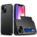 INCOVER iPhone 13 Drop Proof Deksel m. Lommebok - Svart