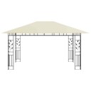 vidaXL Paviljong med myggnett 4x3x2,73 m kremhvit 180 g/m²