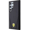 Ferrari MagSafe-deksel for Samsung Galaxy S24 Ultra, Svart, Hot Stamp V Lines