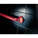 RØRSTYKKE MED VEGGROSETT 746 MM Rød