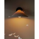 DCWéditions Plume CA Vegglampe Sort/ Porselen