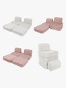 MeowBaby Churros Sofa Basic Cotton Candy White