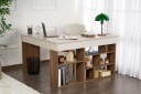 Regar Skrivebord 130x72x120 cm - Cashmere og Walnut