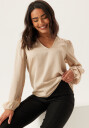 Vila Viellette L/S SMOCK SATIN TOP