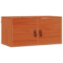 vidaXL Veggskap med dør 2 pcs Vokset Brun 60 x 30 x 30 cm Massiv furu