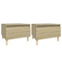  Sidebord 2 stk sonoma eik 50x46x35 cm konstruert tre 8720845668525