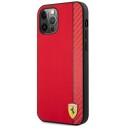Ferrari iPhone 12 Pro Max Hardt Deksel 6,7" Rød On Track Carbon Stripe