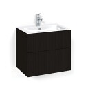 Macro Design Crown Line/push-open Servantskap 2 Skuff - med Light Servant Svart eik / 60cm 8