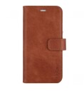 RadiCover Exclusive 2-in-1 iPhone 14 / 13 - Flipdeksel i Ekte Skinn med Lommebok - 86% Strålevern - Brun