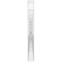 vidaXL Gabionkurv u formet med 8 stolper jern 860x20x200 cm
