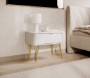 Walia Nattbord 63 cm - Hvit