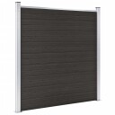 vidaXL Gjerdepanel WPC 180x186 cm svart