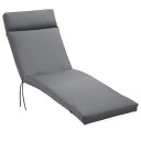 Mørkegrå Solstolpute i polyester 196x55x8 cm