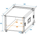 Forsterkerstativ 8 Enhet 45cm med hjul