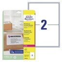 Avery værbestandige fraktetiketter  -20Oc Til +80Oc  hvit 199,6 X 143,5 modell L7996-25