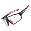 Rockbros SP216BK Sykkelbriller - Fotokromiske, UV400 - Svart/R??d
