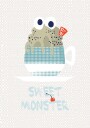 Sweet monster cupcake mint Poster Plakat / 100x150cm