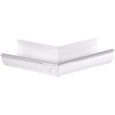 Plastmo 12" utvendig gjæring 45°, hvit