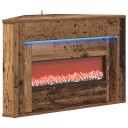 vidaXL Peis med LED stripe Gammelt tre 95 x 42,5 x 60 cm